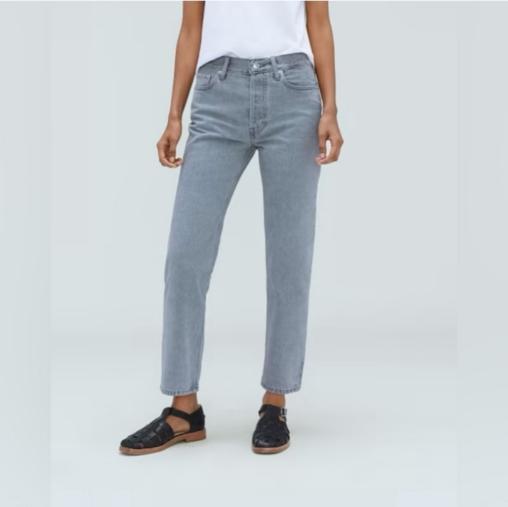 EVERLANE The Rigid Slouch Jean Size 28 Vintage Grey $110 NWT